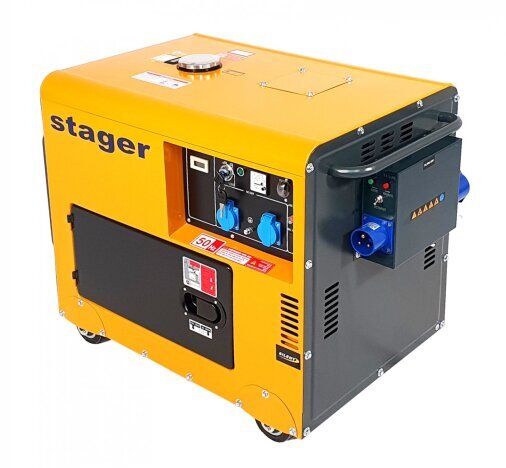 Stager DG 5500S+ATS Generator insonorizat 5kW, monofazat, diesel, pornire electrica, automatizare