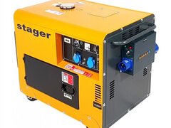 Stager DG 5500S+ATS Generator insonorizat 5kW, monofazat, diesel, pornire electrica, automatizare